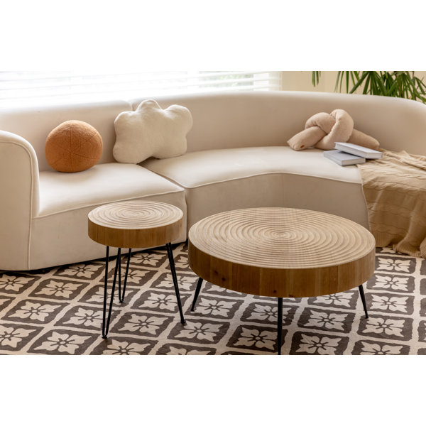 Corrigan Studio® Kawan 2Piece Modern Farmhouse Living Room Coffee